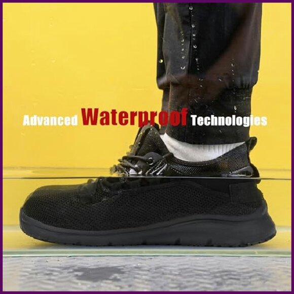Steel Toe Work Sneakers Waterproof Lightweight Non Slip Safety Shoes - Picture 7 of 8